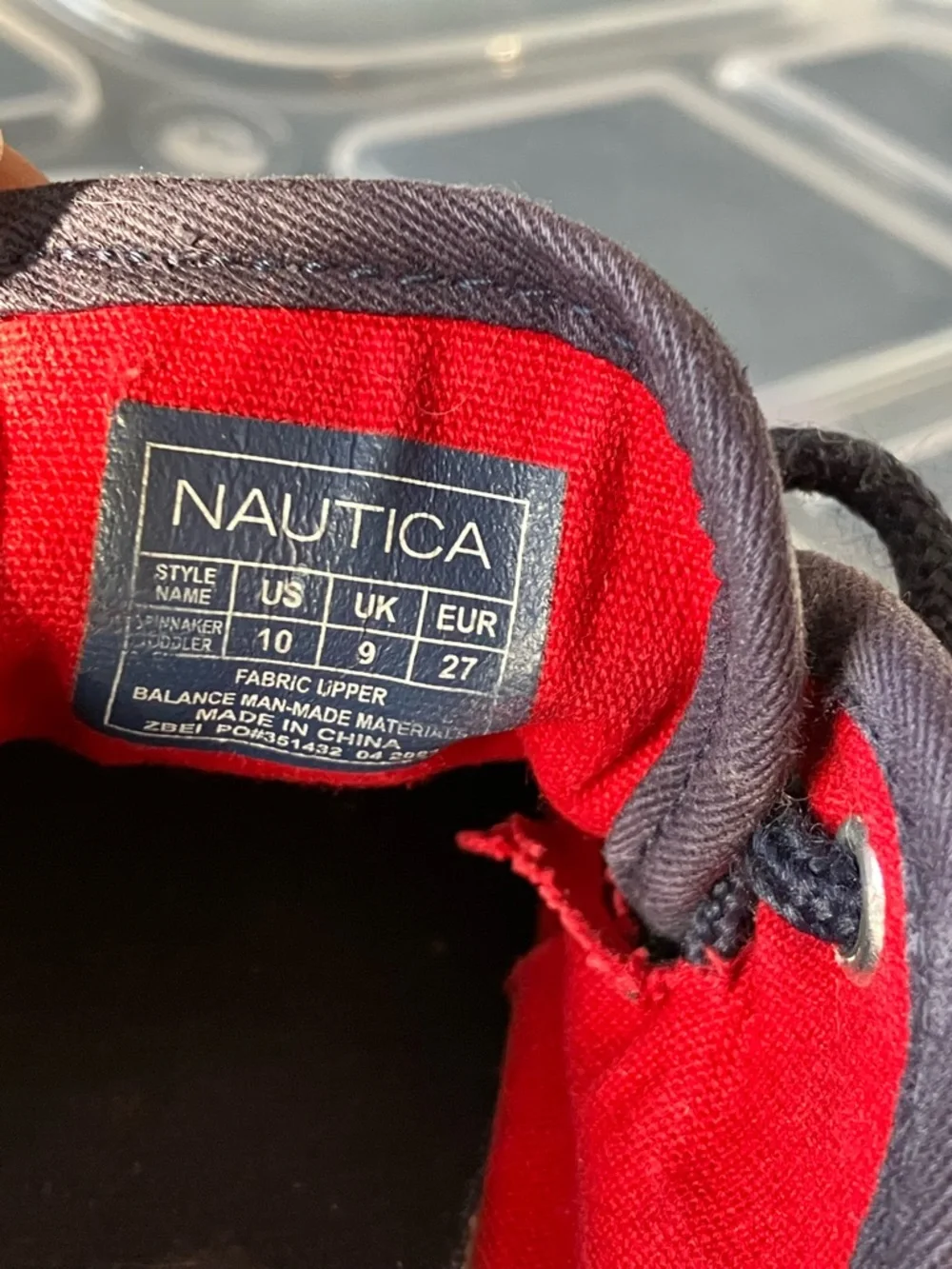 Nautica toddler navy blue canvas loafers Summer boat shoes unisex  size 10